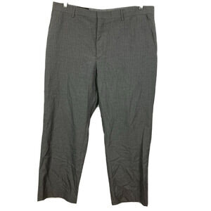 Banana Republic Pants Mens Sz 38x30 Heather Gray Dress Tailored Pinstripe